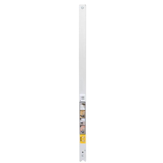 STANLEY 1-45-013 metal meter ruler, photography of front angle on white background.