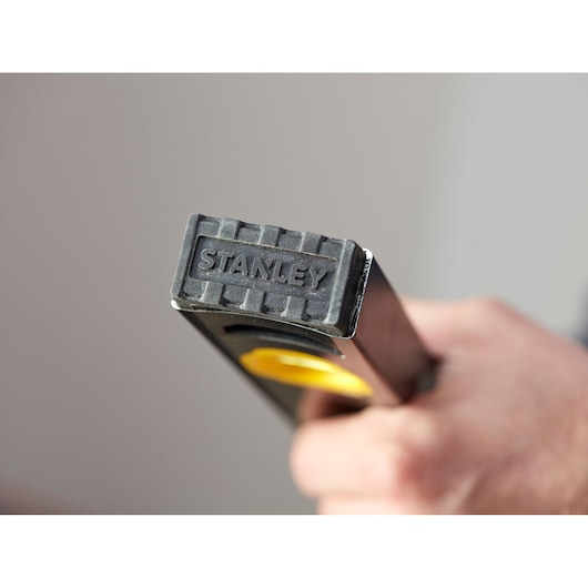 STANLEY FMHT42561-1 level tool close-up, showing textured end and brand logo.