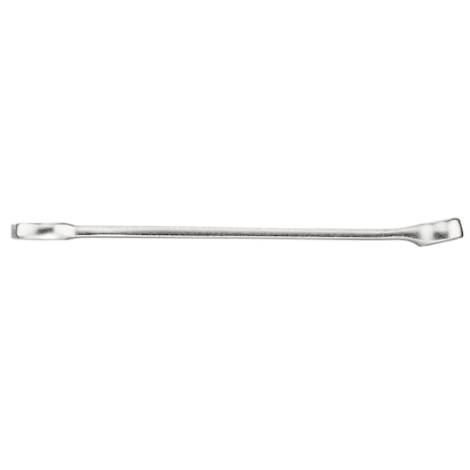 STANLEY FMMT13029-0 chrome pry bar, hand tool side view on white background.