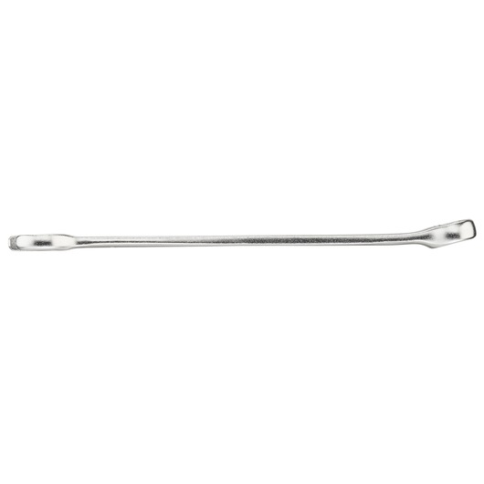 STANLEY FMMT13030-0 polished steel tire lever tool, side view, against white background.