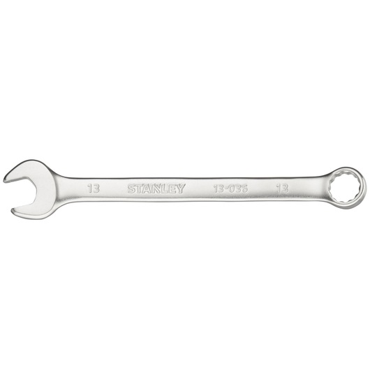 STANLEY FMMT13036-0 combination wrench, silver color, front angle on white background.