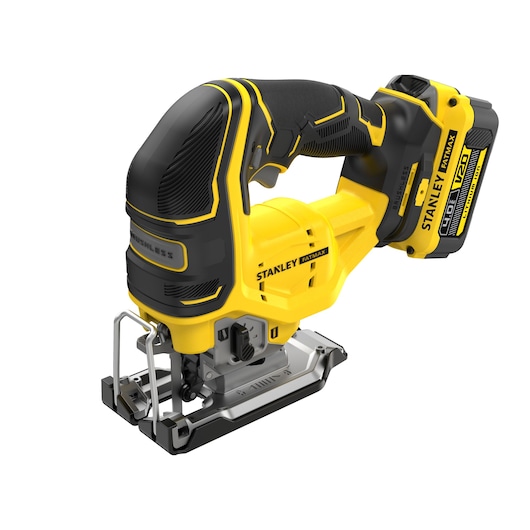 Ferastrau Pendular 18V, Stanley Fatmax V20, Fara Perii, 55 mm, 2 x 4.0 Ah, Cutie Depozitare