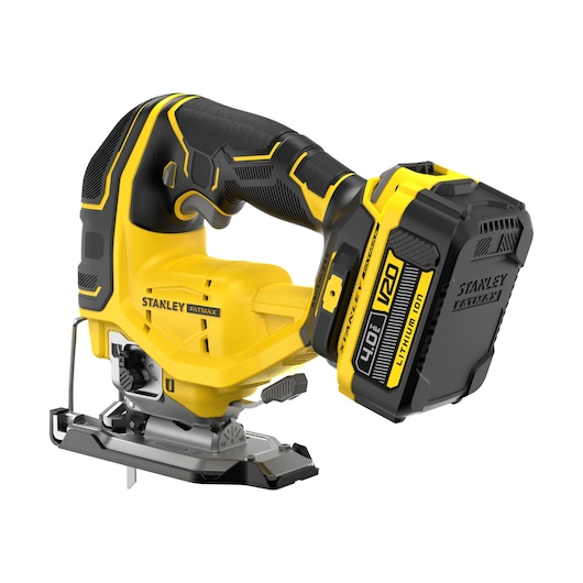 Ferastrau Pendular 18V, Stanley Fatmax V20, Fara Perii, 55 mm, 2 x 4.0 Ah, Cutie Depozitare