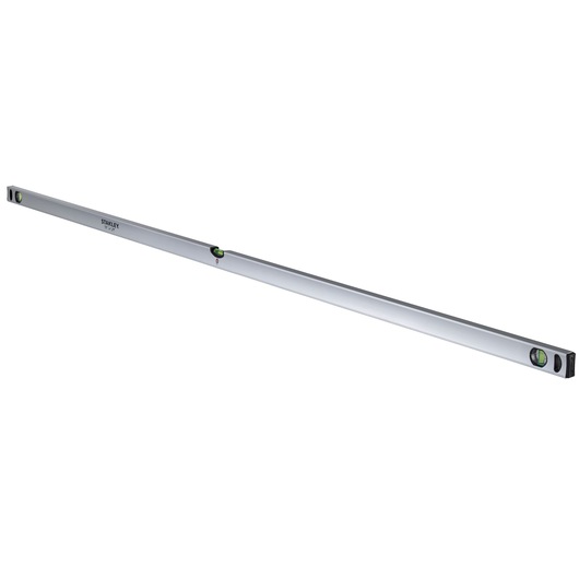 Stanley STHT1-43117 aluminum spirit level with three bubble vials for accurate leveling.