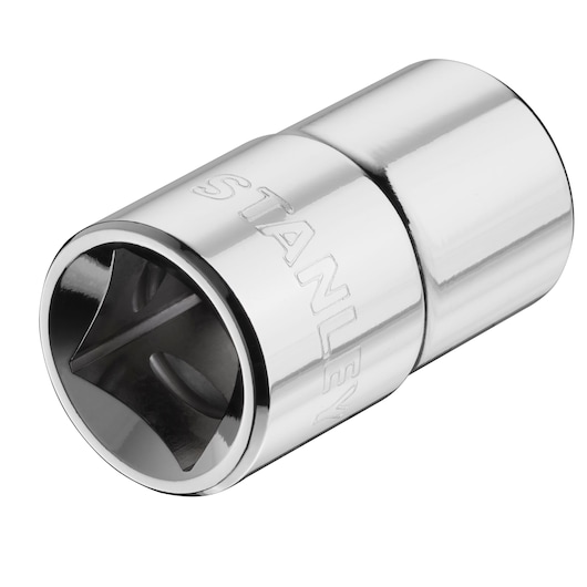STANLEY STMT86515-0 chrome socket, hex drive, side angle, tool accessory.