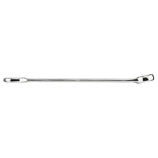 Photo of STANLEY STMT95790-0 chrome steel pry bar, product photography, side angle on white background