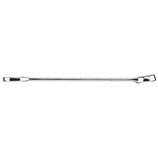 STANLEY STMT95911-0 chrome pry bar tool, photographed on white background, side view.