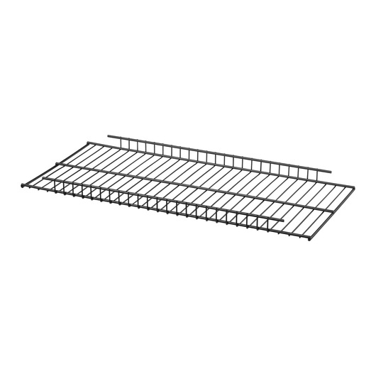Photo of STANLEY STST82613-1 black wire shelf, angled view on white background.